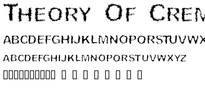 Theory of Cremation font